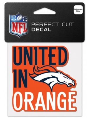 Denver Broncos Team Slogan 4x4 Perfect Cut Decal