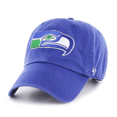 Seattle Seahawks 47 Brand Legacy Strapback Clean Up Hat- Royal