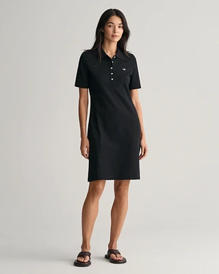 Vestido-polo em algodão piqué Shield