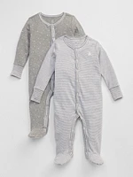 Baby First Favorite Stripe Footed One-Piece (2-Pack)