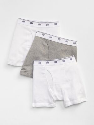 Kids Solid Boxer Briefs (3-Pack)