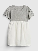 Toddler Ruffle Eyelet Mix-Media Dress