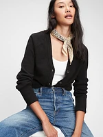 Cropped V-Neck Cardigan