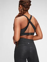 GapFit Blackout Medium Impact Crossback Sports Bra