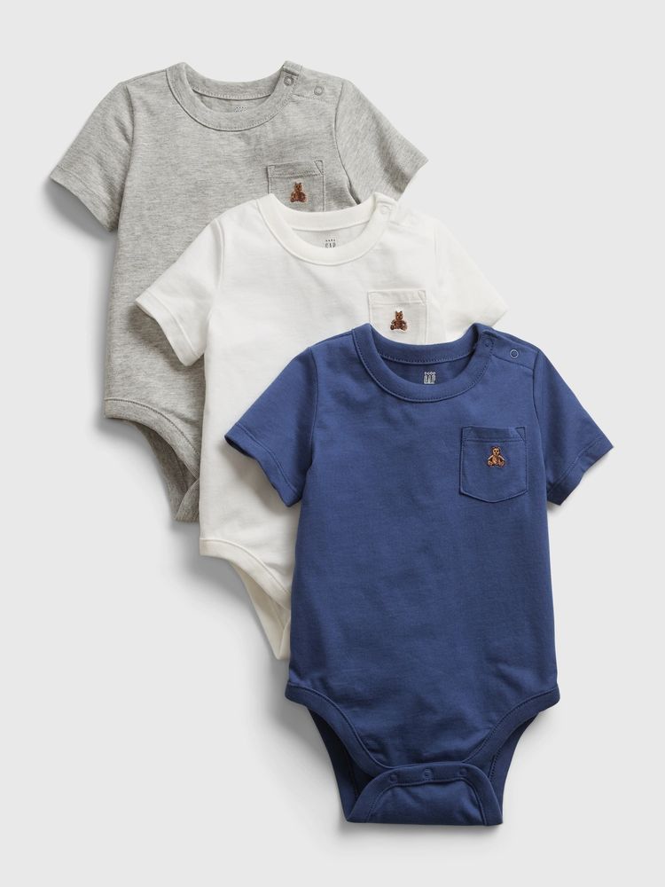 Baby 100% Organic Cotton Mix and Match Bodysuit (3-Pack)