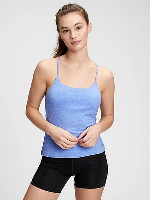 GapFit Brushed Tech Jersey Strappy Back Tank Top