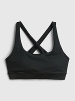 GapFit Blackout Medium Impact Crossback Sports Bra