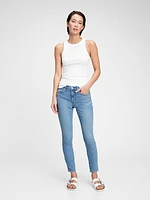 Mid Rise True Skinny Jeans