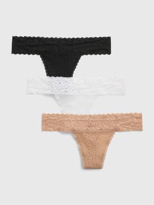 Lace Thong (3-Pack