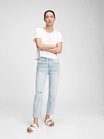 High Rise Cheeky Straight Jeans