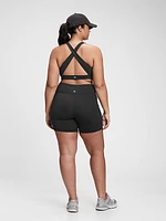 GapFit Blackout Medium Impact Crossback Sports Bra