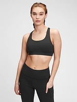 GapFit Blackout Medium Impact Crossback Sports Bra