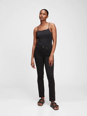 Mid Rise Classic Straight Jeans With Washwell