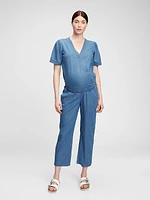 Maternity V-Neck Jumpsuit