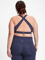 GapFit Blackout Medium Impact Crossback Sports Bra