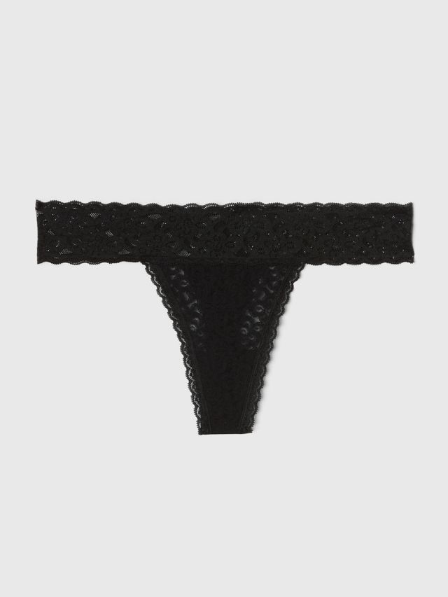 Soma Embraceable Signature All-Over Lace Thong 3-Pack, WHISPER