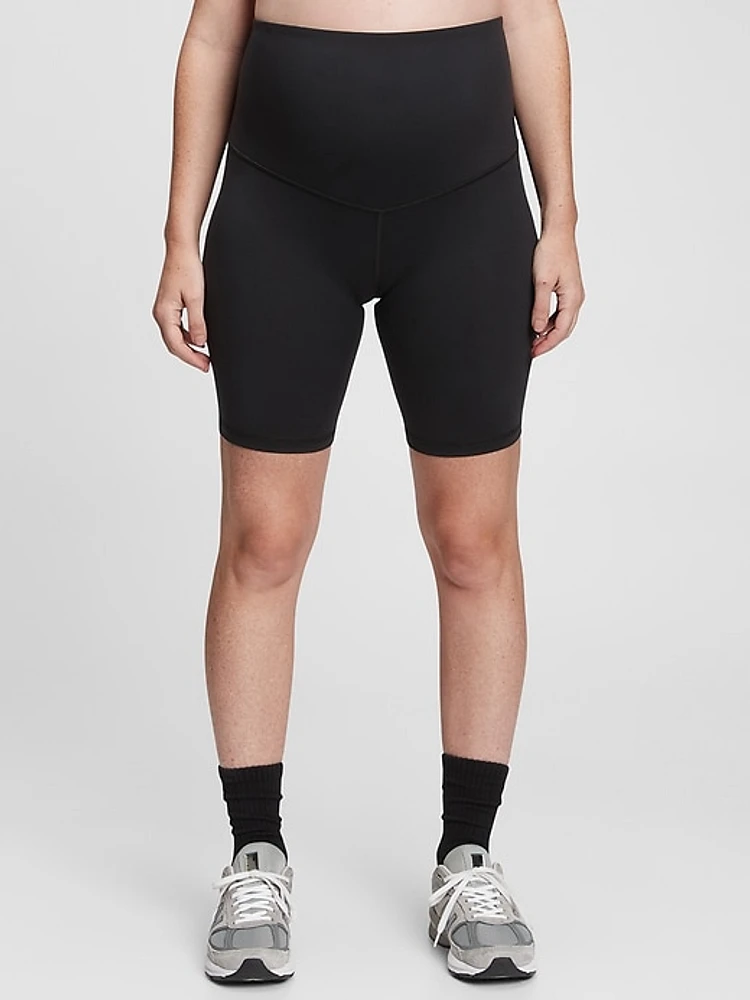 Maternity Recycled Power Full Panel Bike Shorts