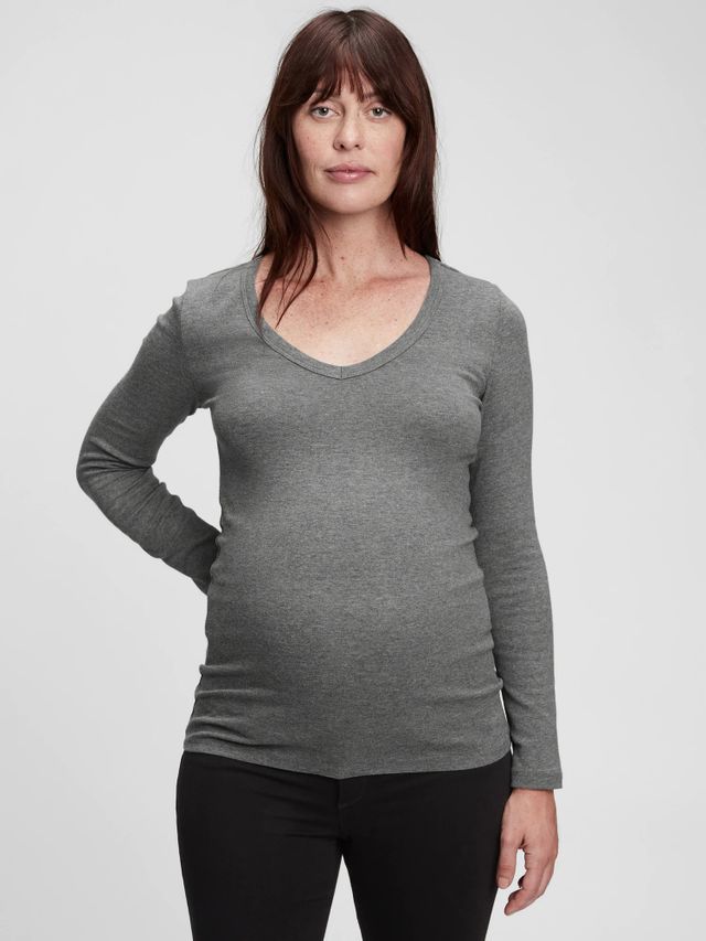 Maternity Cotton V-Neck Nursing Tank Top