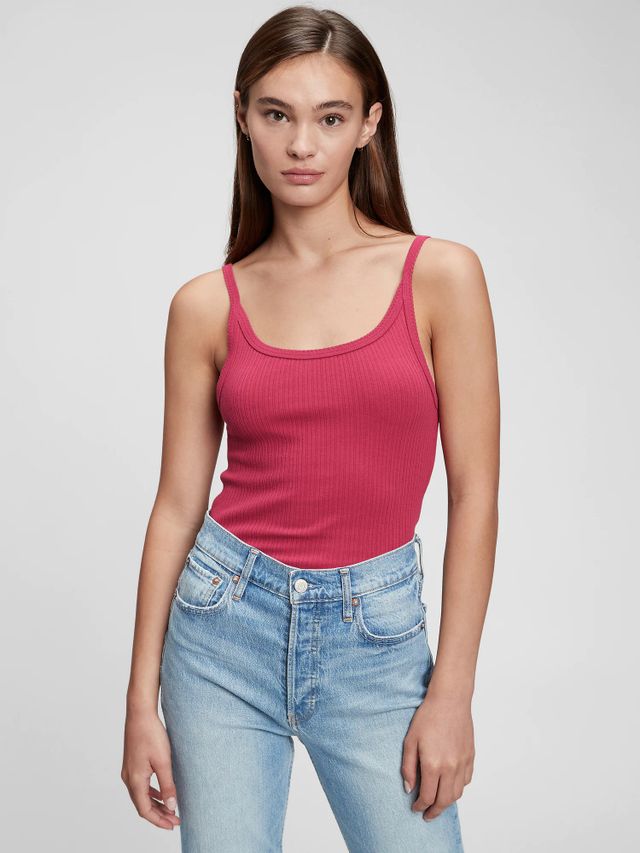 H&M Corset-style Ribbed Top