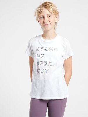 Athleta Girl Stand Up Speak Out Graphic Tee