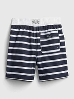 Toddler Recycled Breton Stripe Swim Trunks