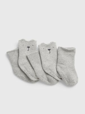 Baby Organic Cotton First Favorite Bear Socks (5-Pack