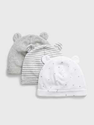 Baby 100% Organic Cotton First Favorite Beanie (3-Pack