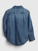 Toddler 100% Organic Cotton Denim Shirt