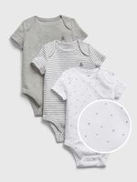 Baby 100% Organic Cotton First Favorite Bodysuit (3-Pack