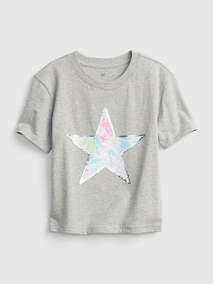 Kids Flippy Sequin Graphic T-Shirt