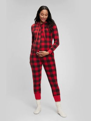 Maternity Flannel One-Piece