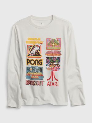 GapKids | Atari 100% Organic Cotton Long Sleeve Graphic T-Shirt