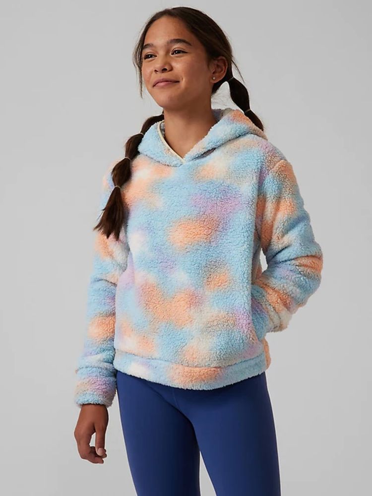 Athleta Girl So Snug Printed Sherpa Hoodie
