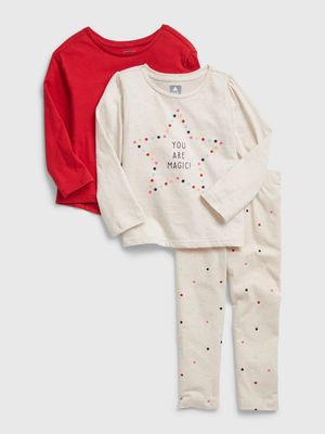 Toddler 100% Organic Cotton Mix and Match 3-Piece Outfit Set