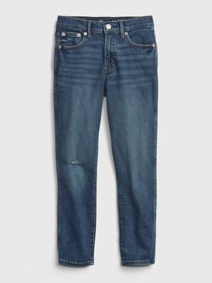 Kids High Rise Vintage Slim Jeans with Washwell