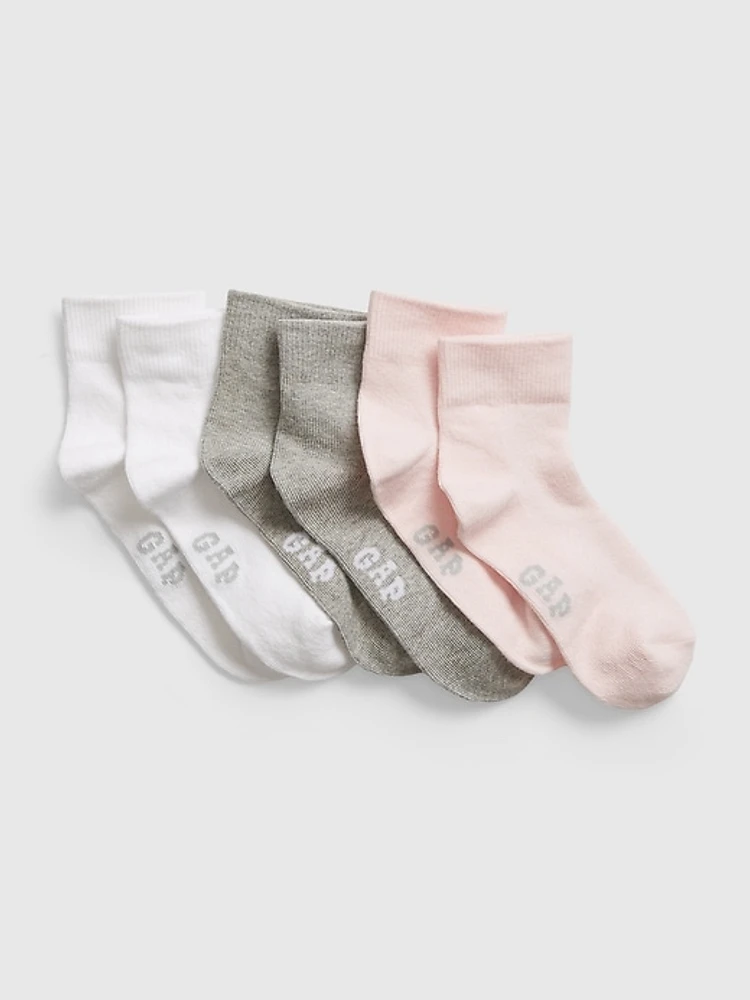 Kids Quarter Crew Socks (3-Pack)