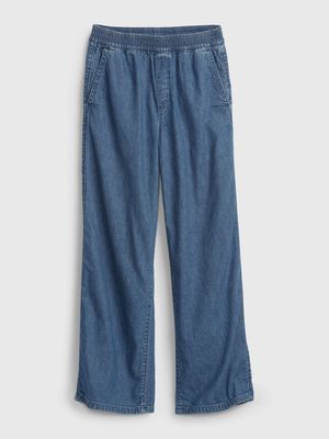 Kids Pull-on Denim Pants with Washwell