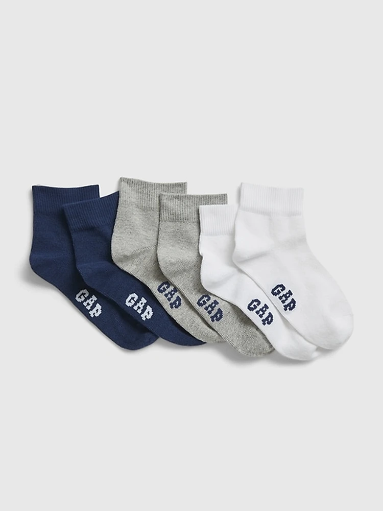 Kids Quarter Crew Socks (3-Pack