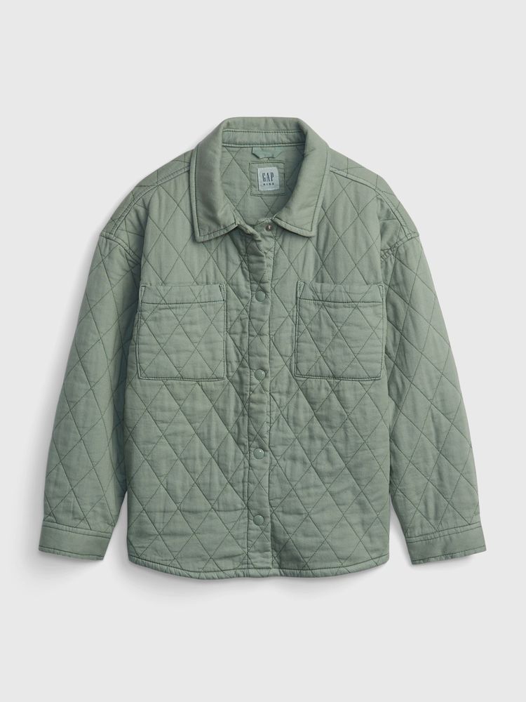 Kids Quilted Shirt Jacket