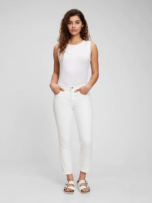 Mid Rise Girlfriend Jeans with Washwell