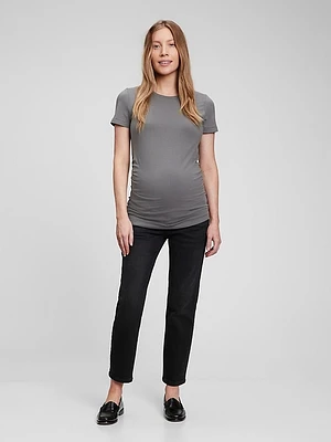 Maternity True Waistband Full Panel Girlfriend Jeans