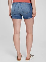 Maternity Inset Panel 4" Denim Shorts