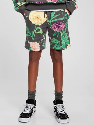 Teen Floral Pull-On Shorts