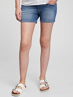 4" Maternity Full Panel Denim Shorts