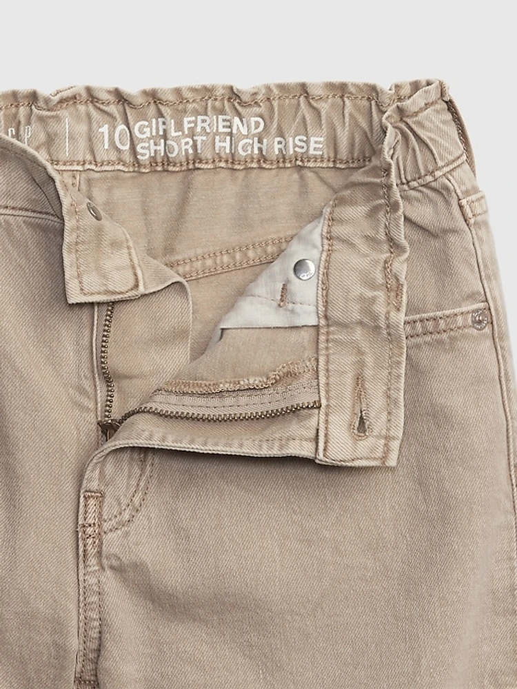 Kids High-Rise Girlfriend Shorts