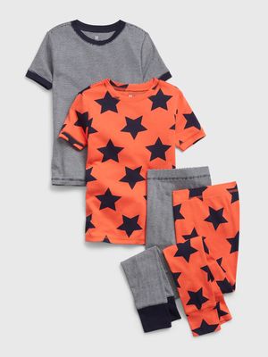 Kids 100% Organic Cotton Stars & Stripes PJ Set (2-Pack