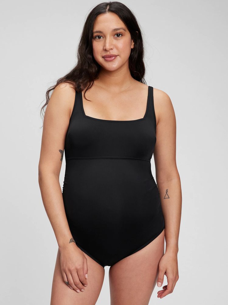 Maternity Recycled Square Neck One-Piece Swimsuit