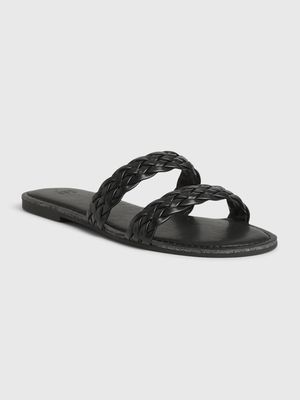 Braided Double Strap Slide Sandals