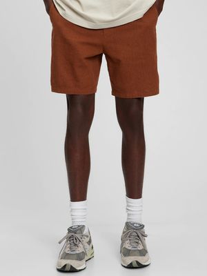 7 Linen-Cotton Easy Shorts with E-Waist