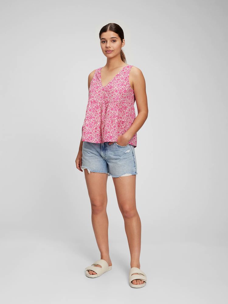 Tiered V-Neck Tank Top